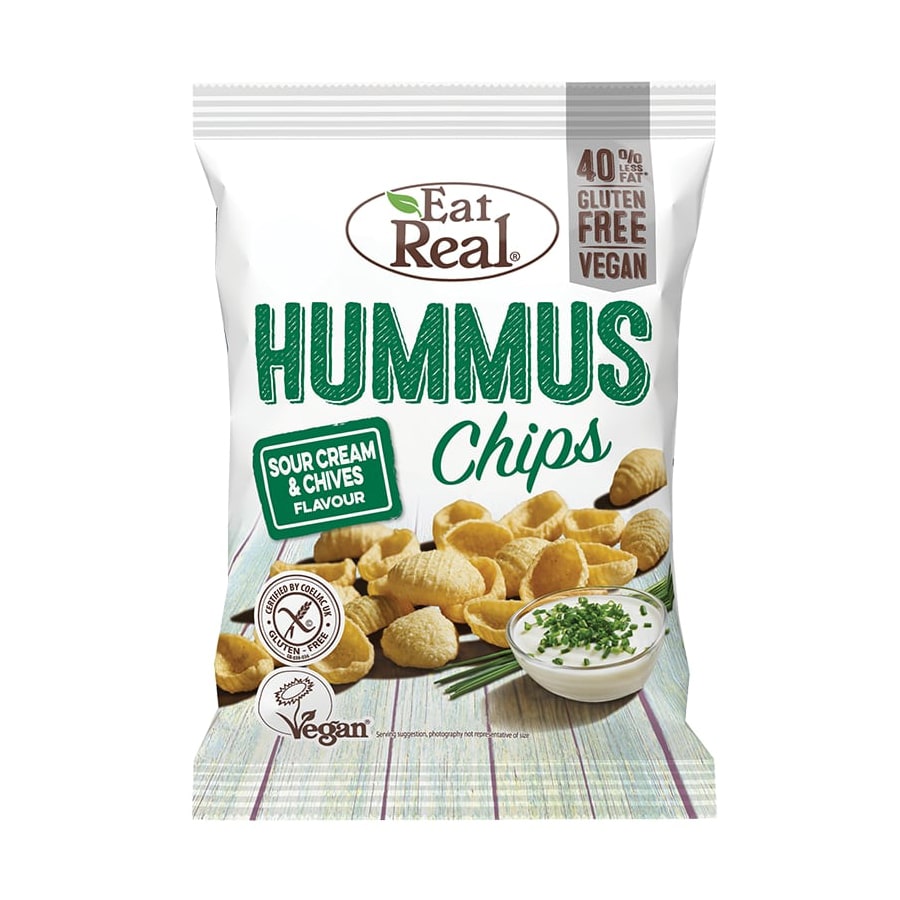 Eat Real Hummus Chips Sour Cream & Chive 45gr Dave's American Food