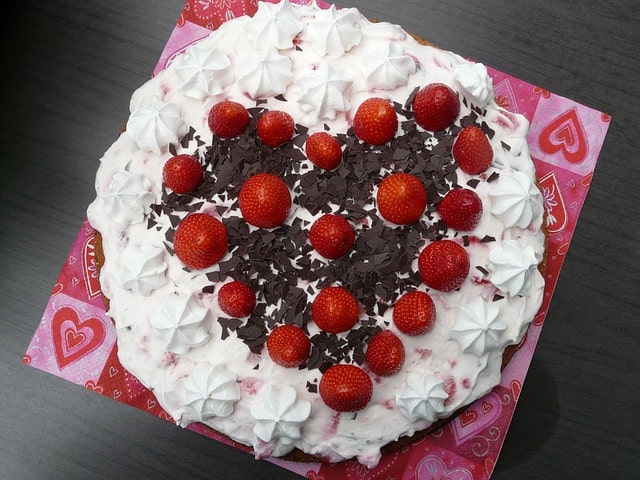 torta alla vaniglia san valentino