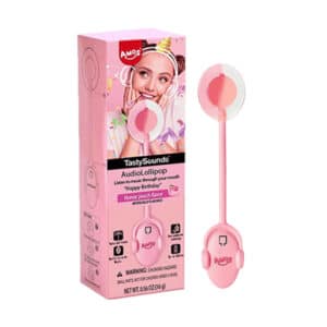 TastySounds Lollipop Honey Peach Flavour - Musica Happy Birthday (12g)