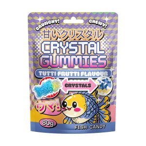Crystal Gummies Fish Candy - Caramelle cristallo giapponesi Tuttifrutti (80g)