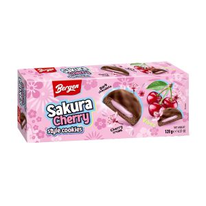 Sakura Cherry Style Cookies - Biscotti al cioccolato e crema di ciliegia (128g)