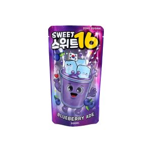 Sweet 16 Blueberry Ade - Drink coreano al mirtillo senza zuccheri (200ml)